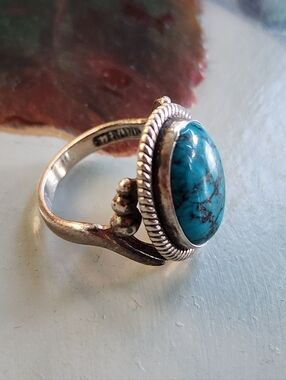 Sterling Silver And Turquoise Ring